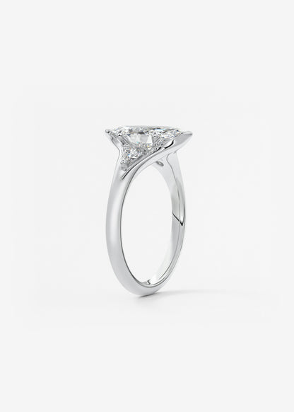Oval Solitaire With Raised Basket Gallery Lab Grown Diamond Engagement Ring