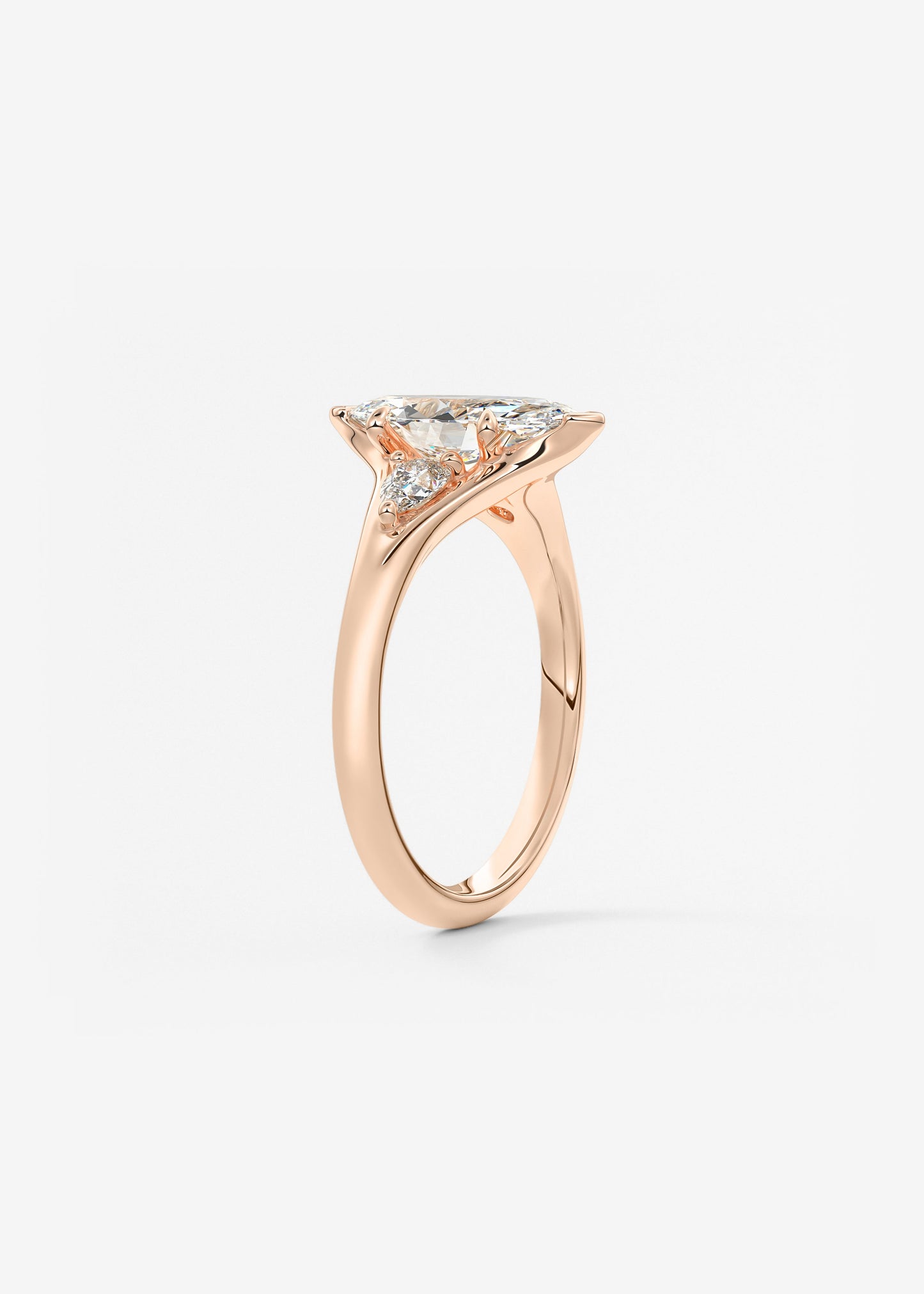 Oval Solitaire With Raised Basket Gallery Lab Grown Diamond Engagement Ring