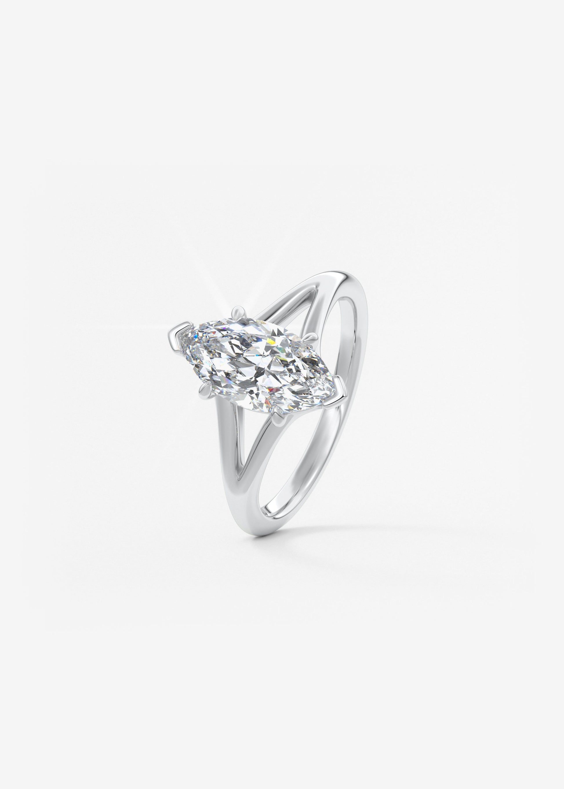Oval Solitaire With Raised Basket Gallery Lab Grown Diamond Engagement Ring