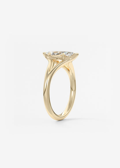 Oval Solitaire With Raised Basket Gallery Lab Grown Diamond Engagement Ring