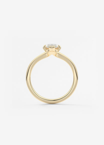 Oval Solitaire With Raised Basket Gallery Lab Grown Diamond Engagement Ring