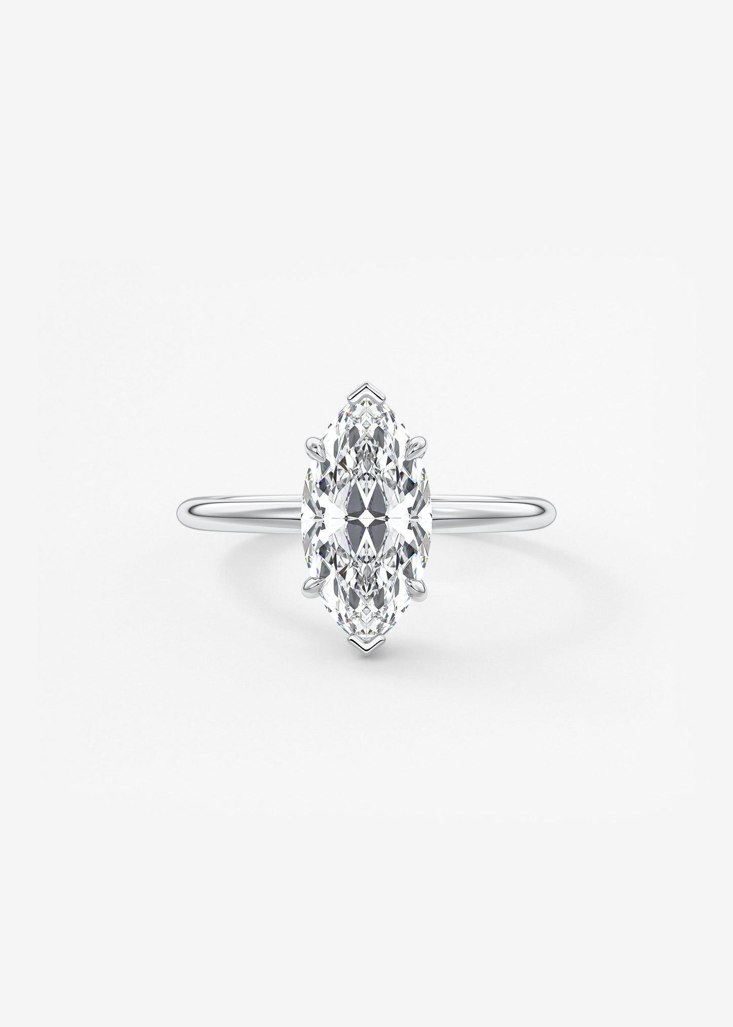 Oval Solitaire With Raised Basket Gallery Lab Grown Diamond Engagement Ring