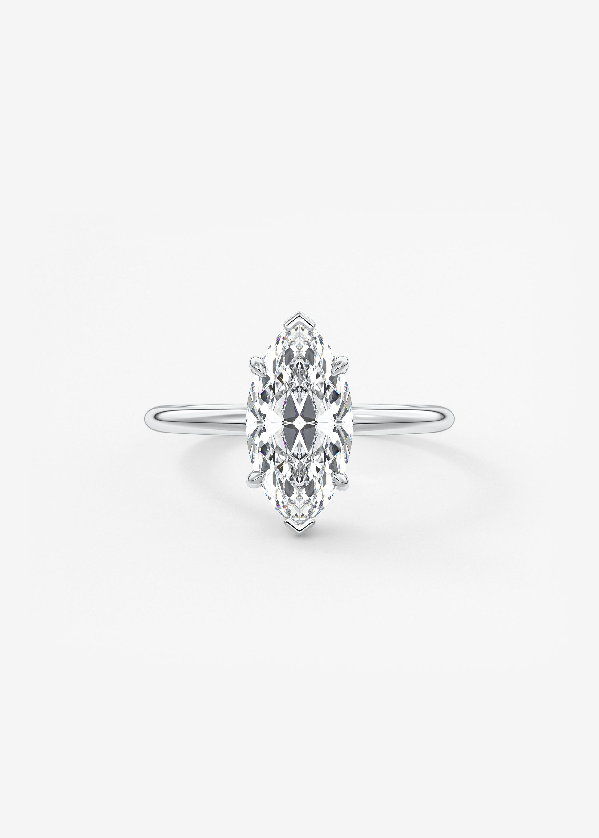 Oval Solitaire With Raised Basket Gallery Lab Grown Diamond Engagement Ring