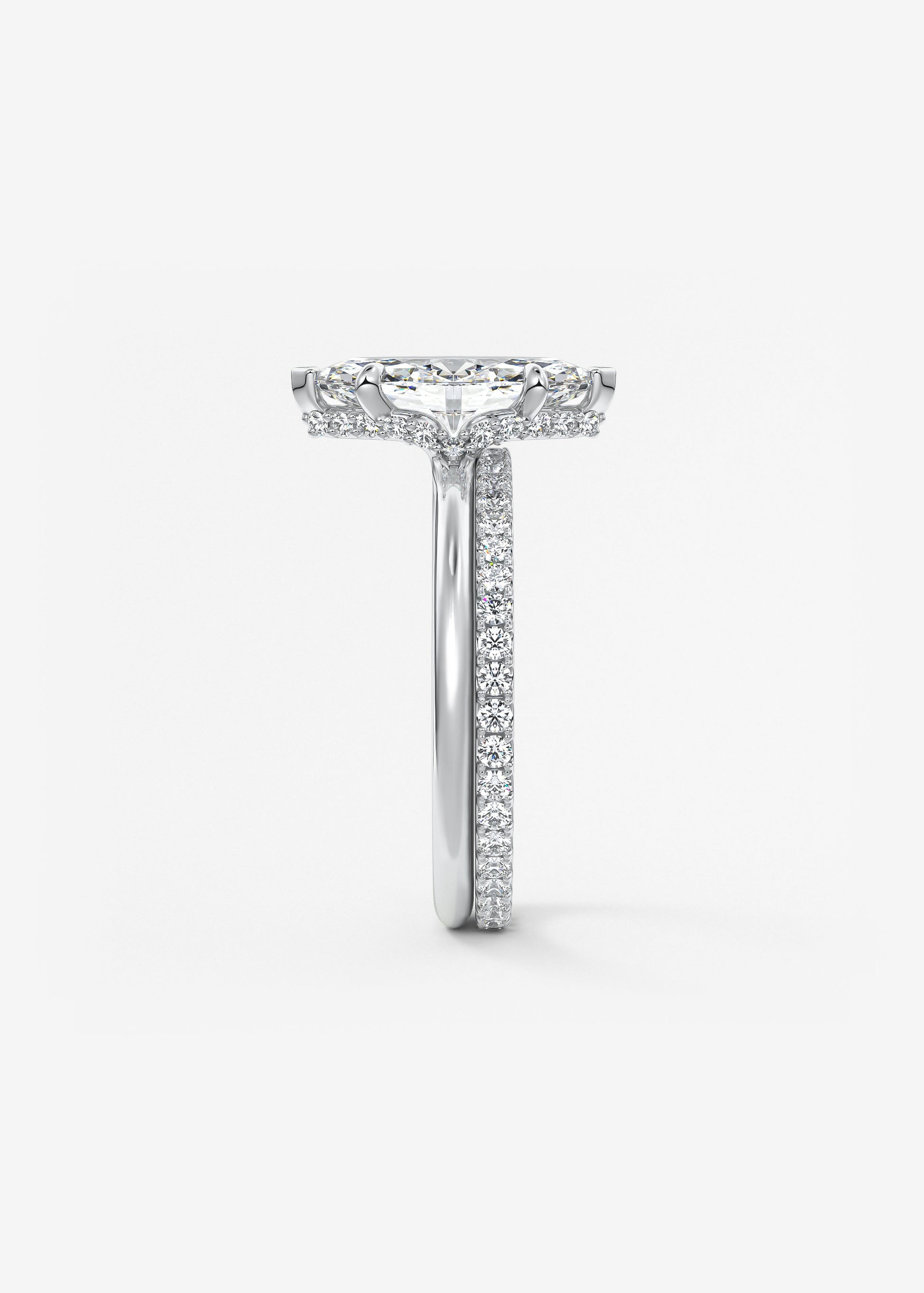 Oval Solitaire With Raised Basket Gallery Lab Grown Diamond Engagement Ring