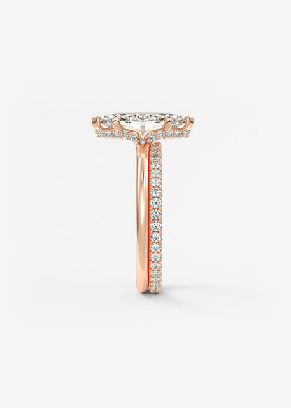 Oval Solitaire With Raised Basket Gallery Lab Grown Diamond Engagement Ring