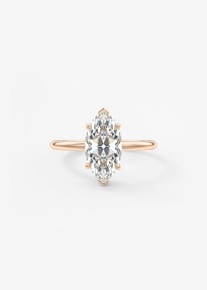 Oval Solitaire With Raised Basket Gallery Lab Grown Diamond Engagement Ring