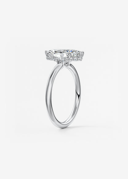 Oval Solitaire With Raised Basket Gallery Lab Grown Diamond Engagement Ring