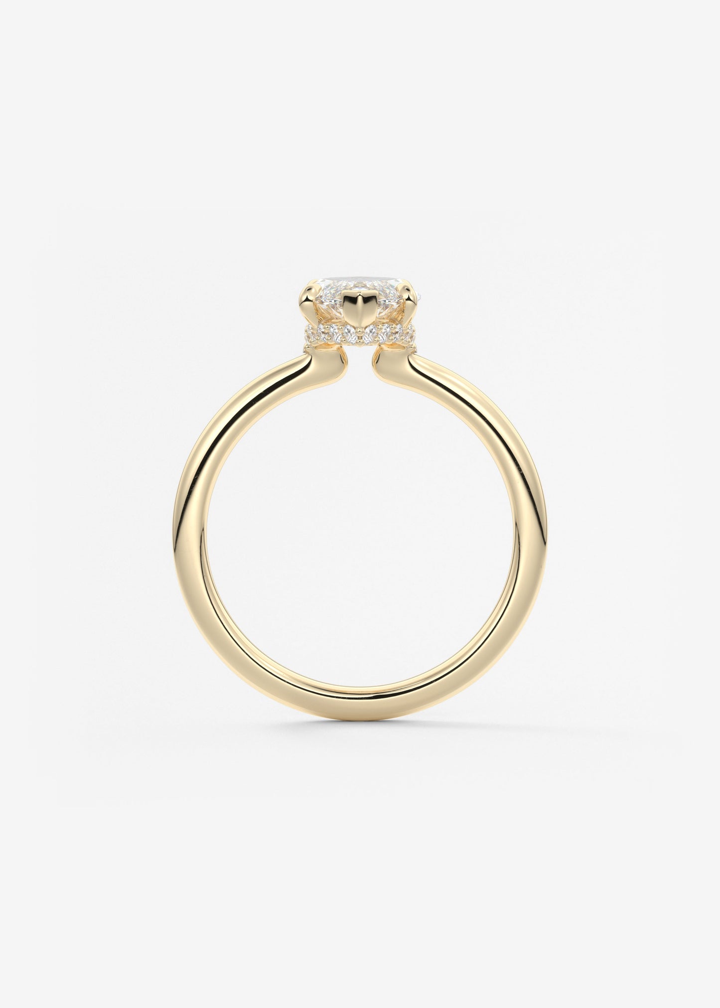 Oval Solitaire With Raised Basket Gallery Lab Grown Diamond Engagement Ring