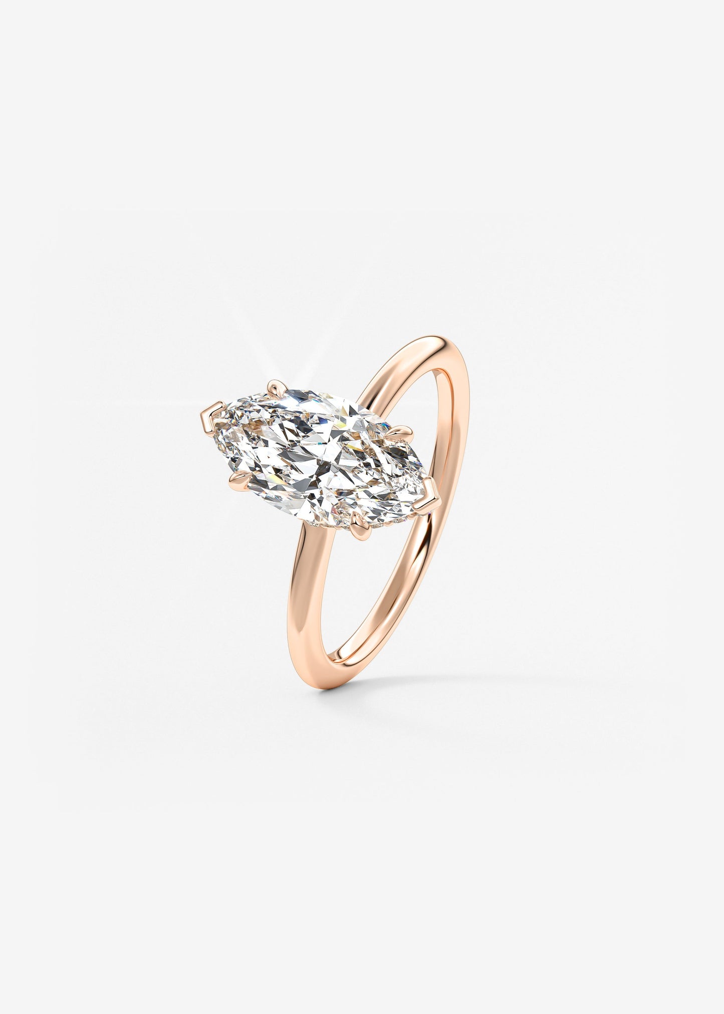 Oval Solitaire With Raised Basket Gallery Lab Grown Diamond Engagement Ring