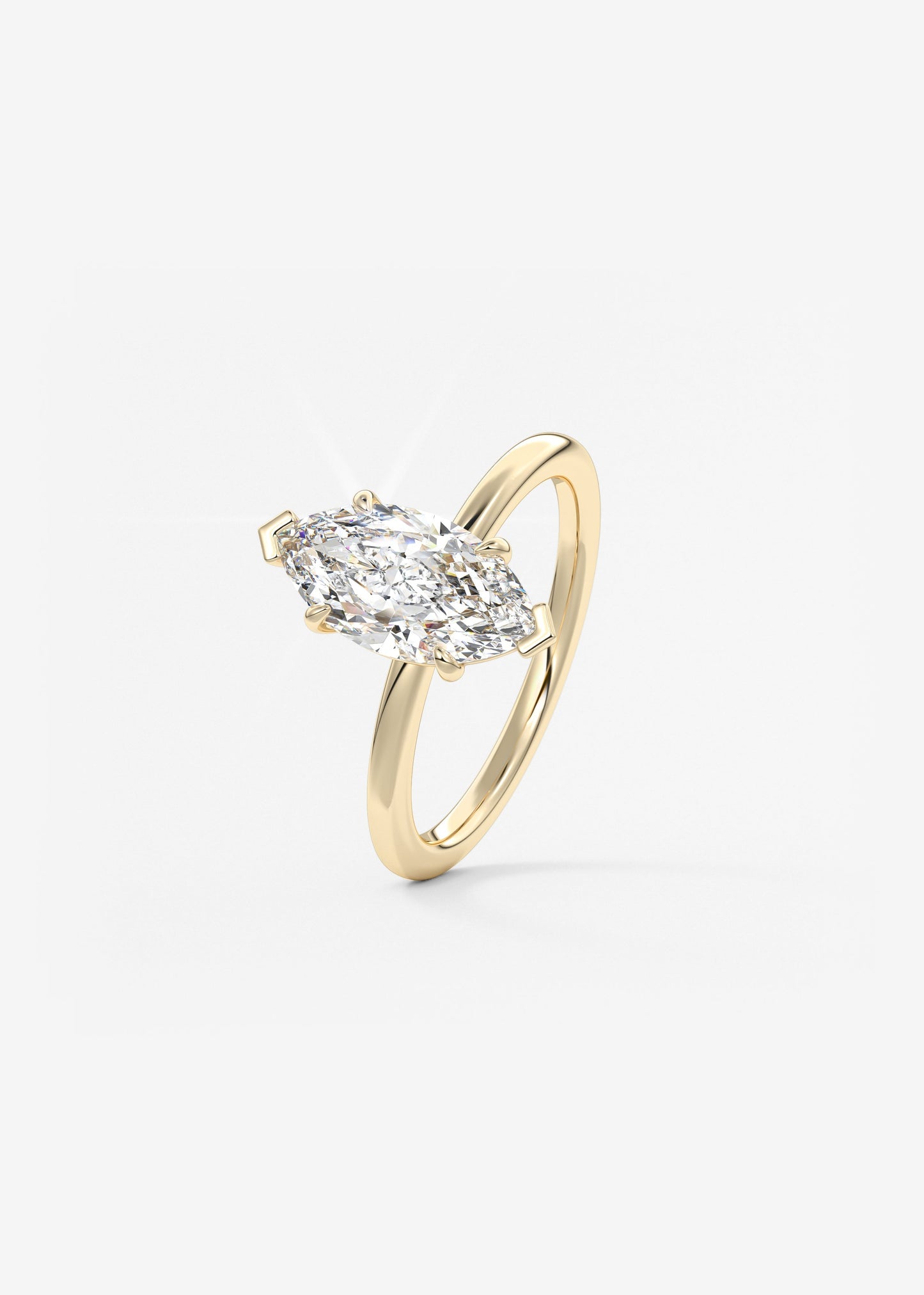Oval Solitaire With Raised Basket Gallery Lab Grown Diamond Engagement Ring