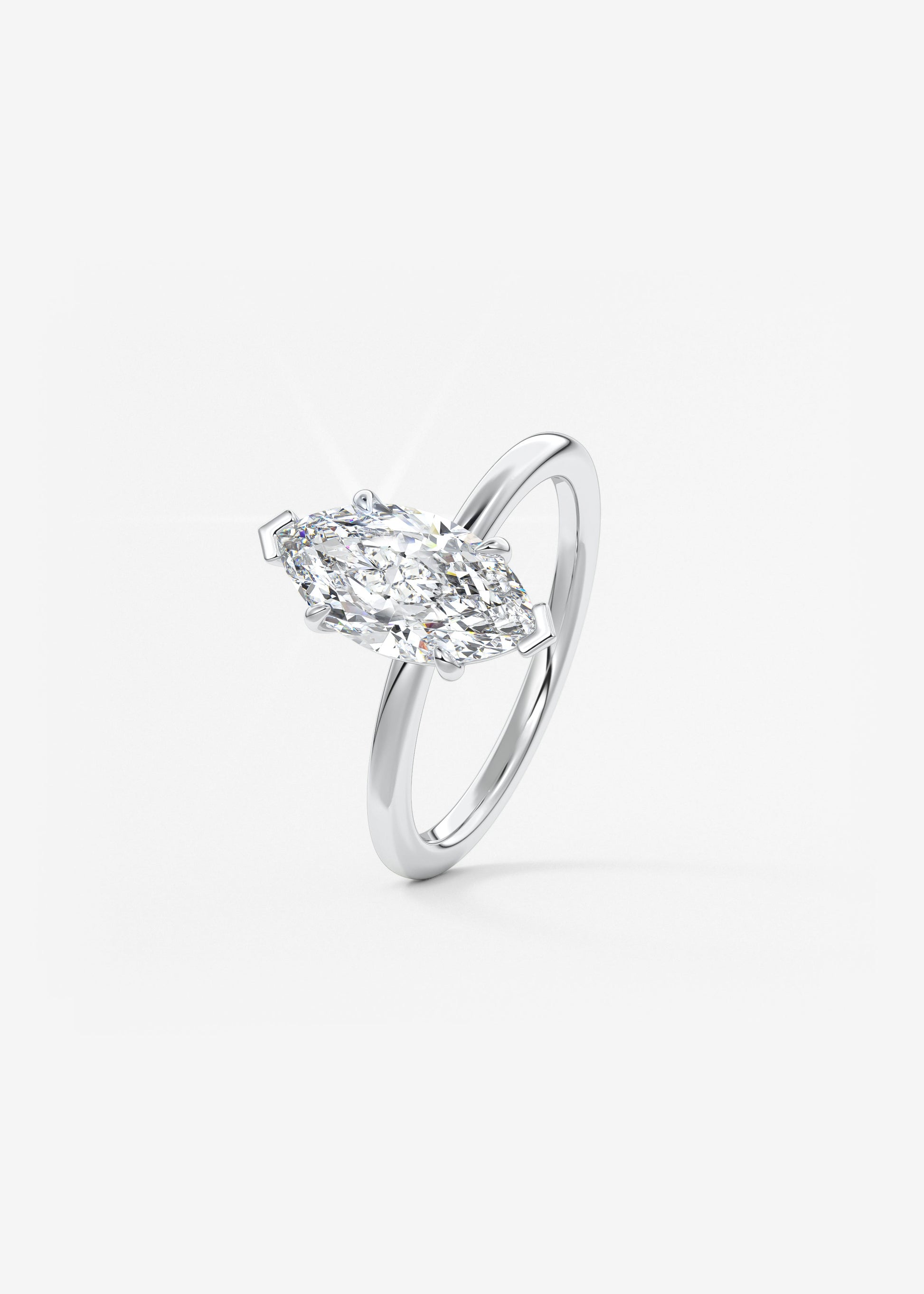 Oval Solitaire With Raised Basket Gallery Lab Grown Diamond Engagement Ring