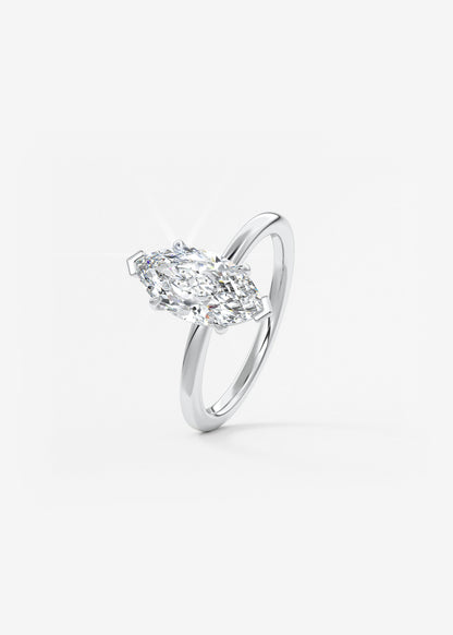 Oval Solitaire With Raised Basket Gallery Lab Grown Diamond Engagement Ring