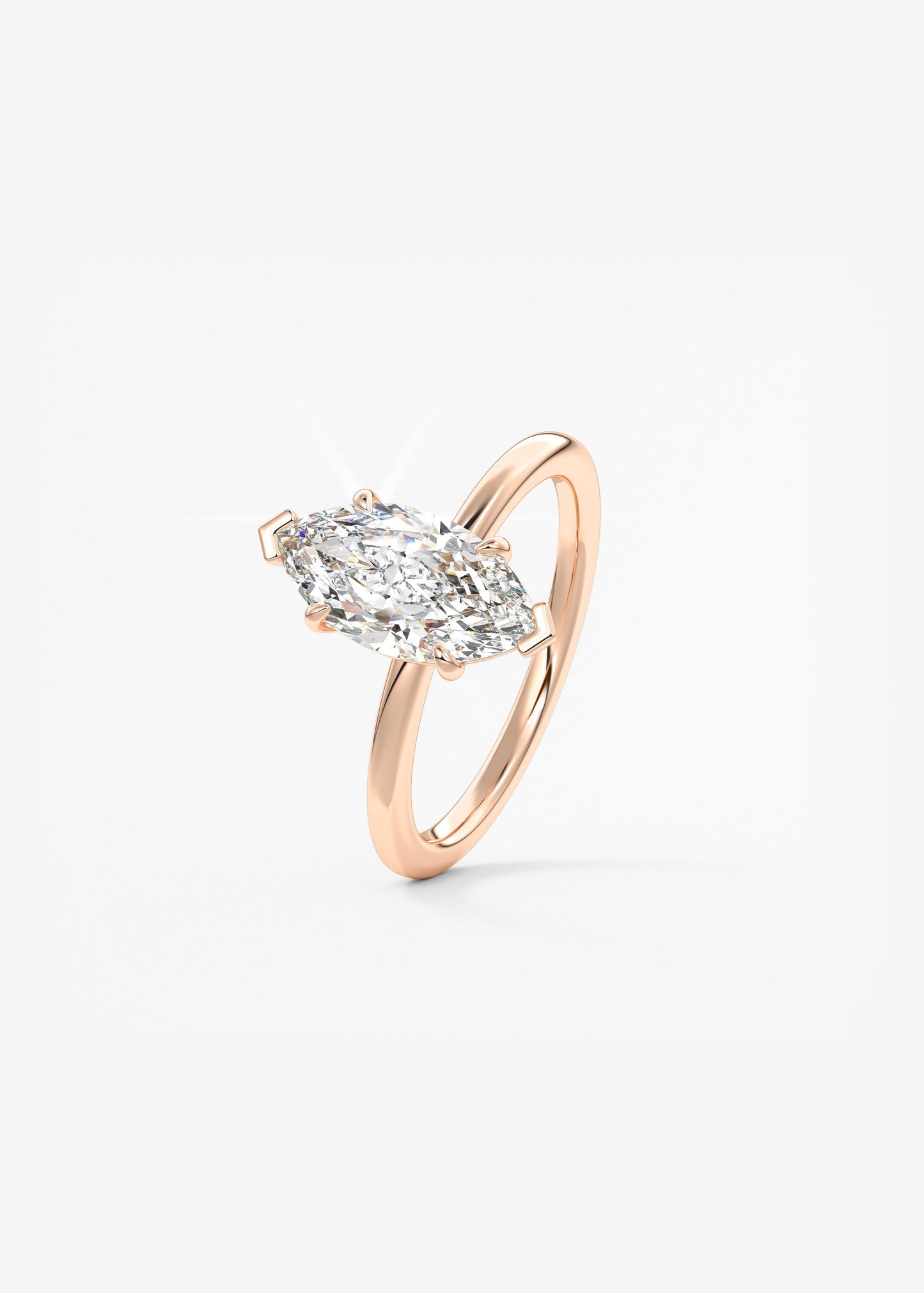 Oval Solitaire With Raised Basket Gallery Lab Grown Diamond Engagement Ring