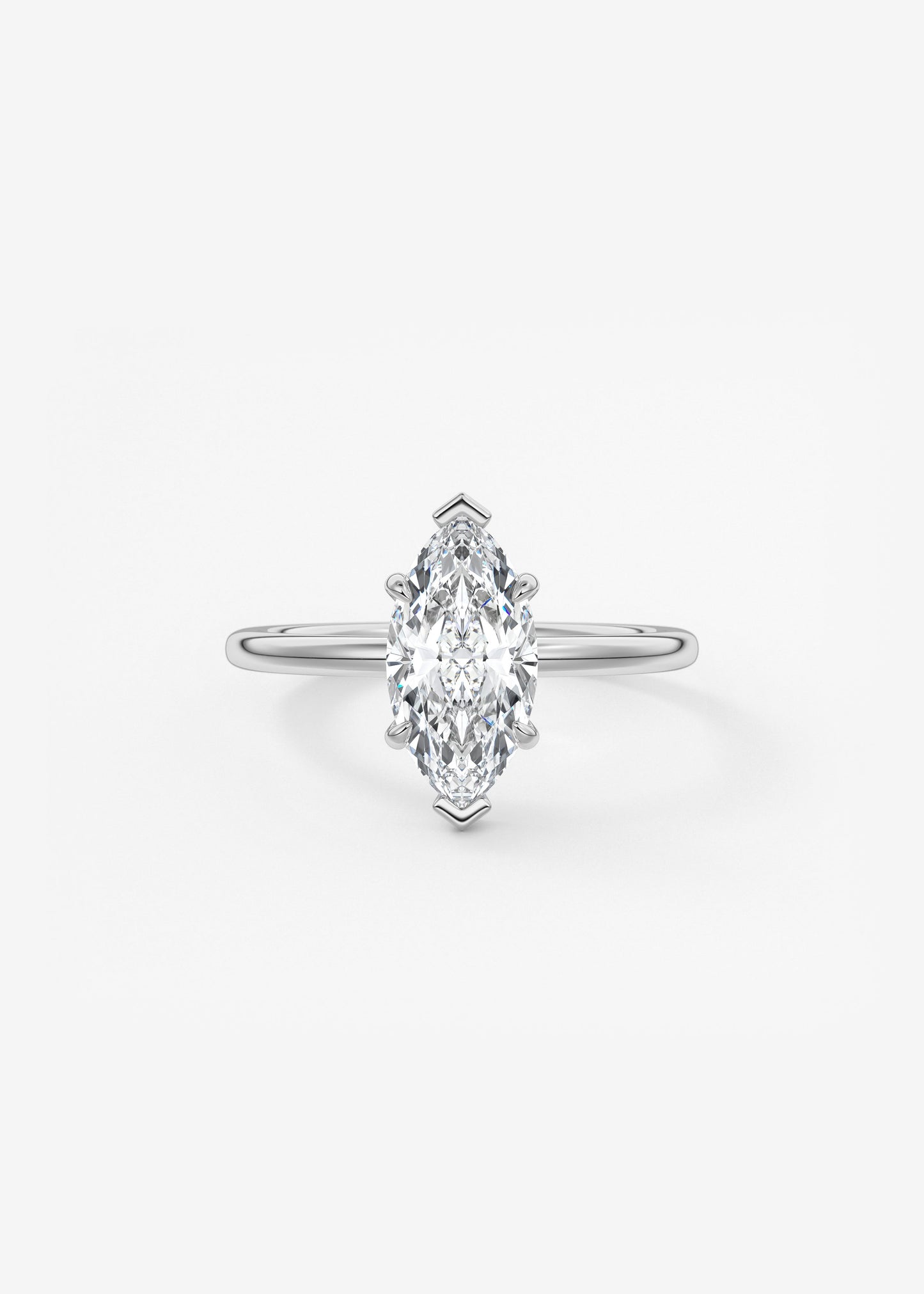 Oval Solitaire With Raised Basket Gallery Lab Grown Diamond Engagement Ring