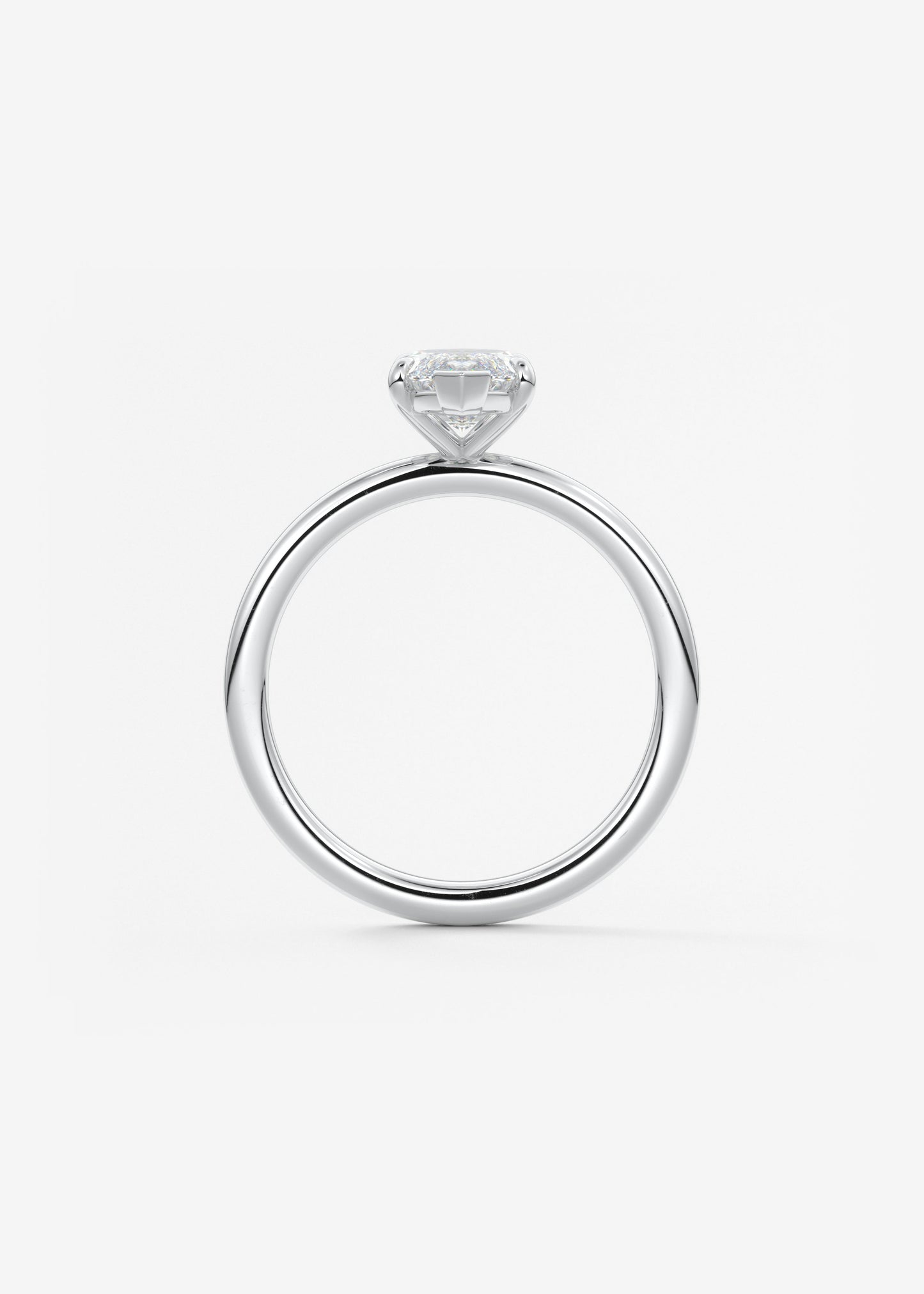 Oval Solitaire With Raised Basket Gallery Lab Grown Diamond Engagement Ring