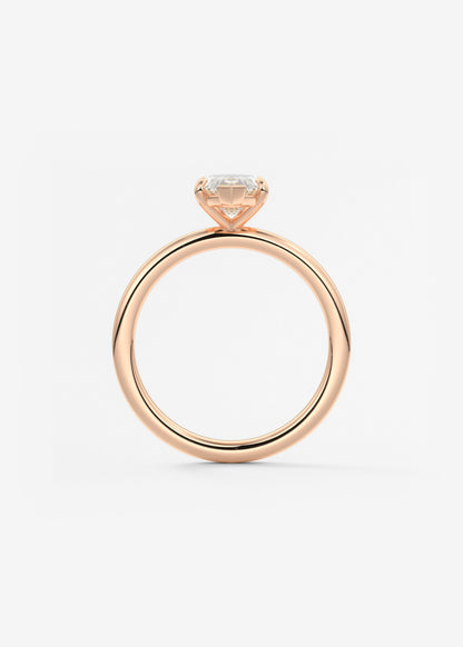 Oval Solitaire With Raised Basket Gallery Lab Grown Diamond Engagement Ring