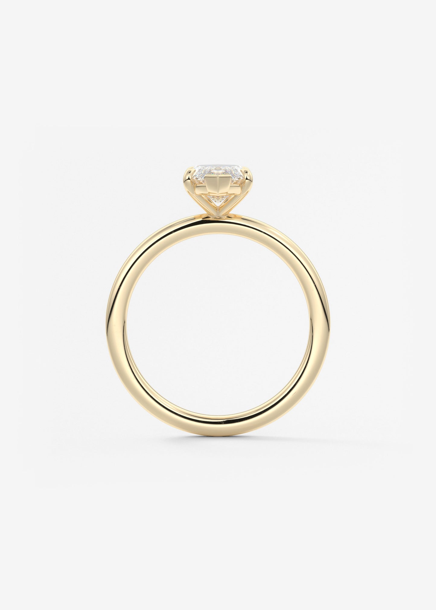Oval Solitaire With Raised Basket Gallery Lab Grown Diamond Engagement Ring