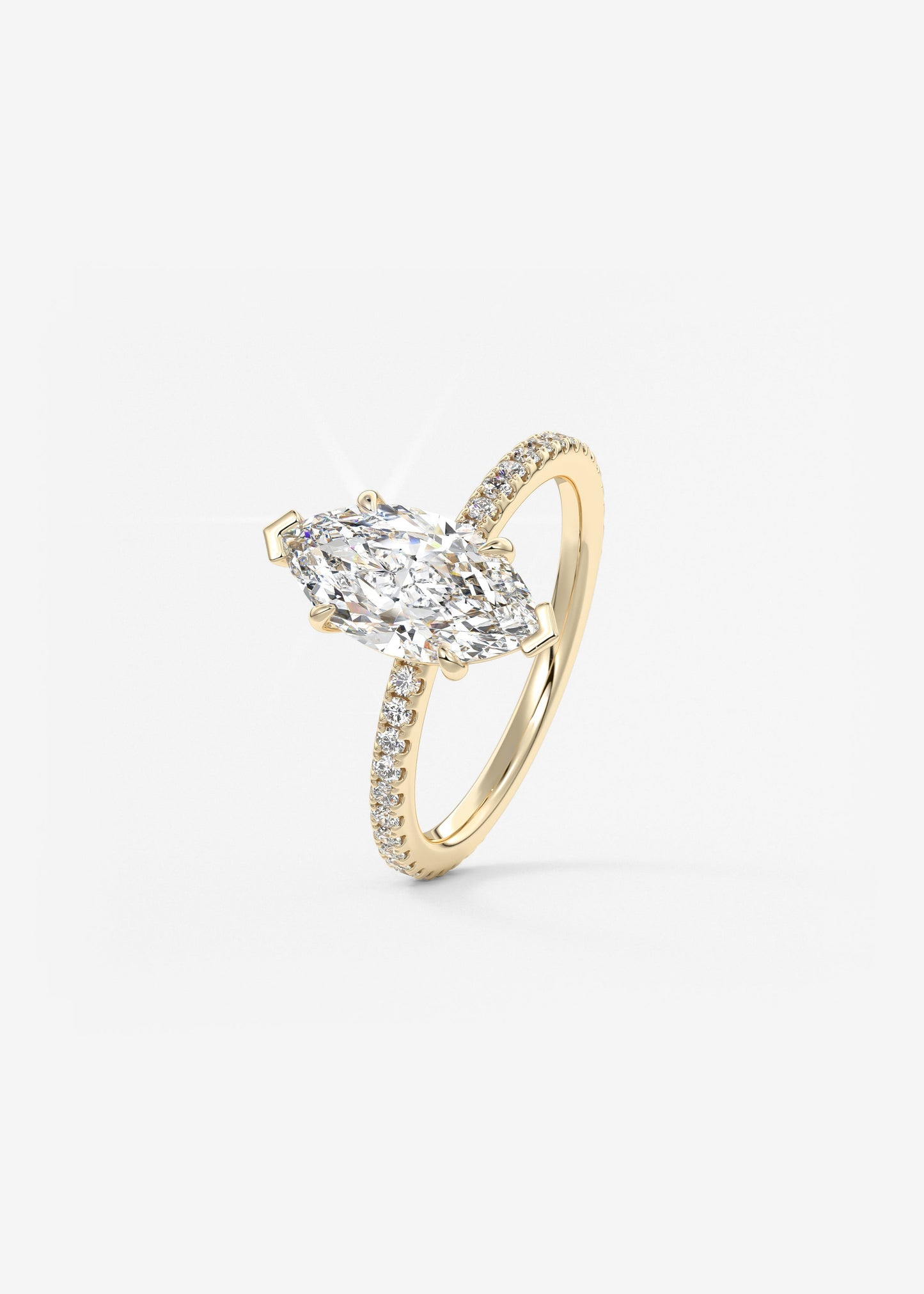 Oval Solitaire With Raised Basket Gallery Lab Grown Diamond Engagement Ring