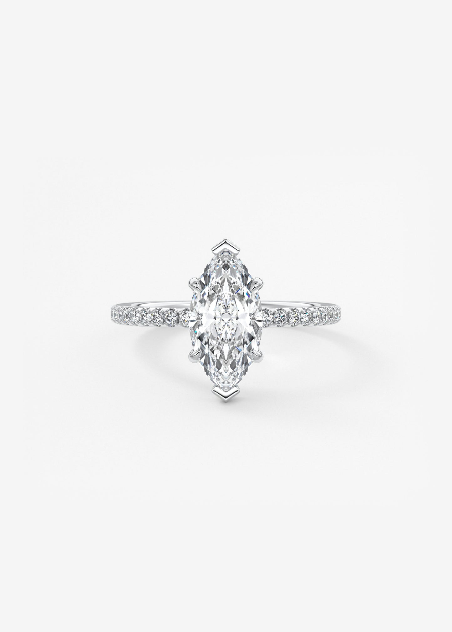 Oval Solitaire With Raised Basket Gallery Lab Grown Diamond Engagement Ring