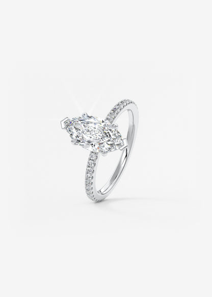 Oval Solitaire With Raised Basket Gallery Lab Grown Diamond Engagement Ring