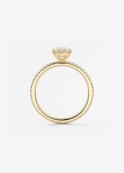 Oval Solitaire With Raised Basket Gallery Lab Grown Diamond Engagement Ring