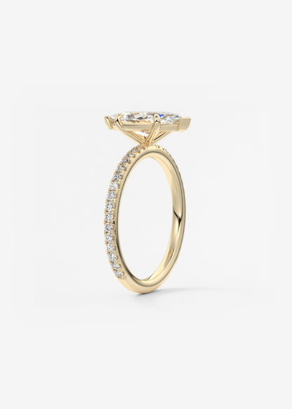 Oval Solitaire With Raised Basket Gallery Lab Grown Diamond Engagement Ring