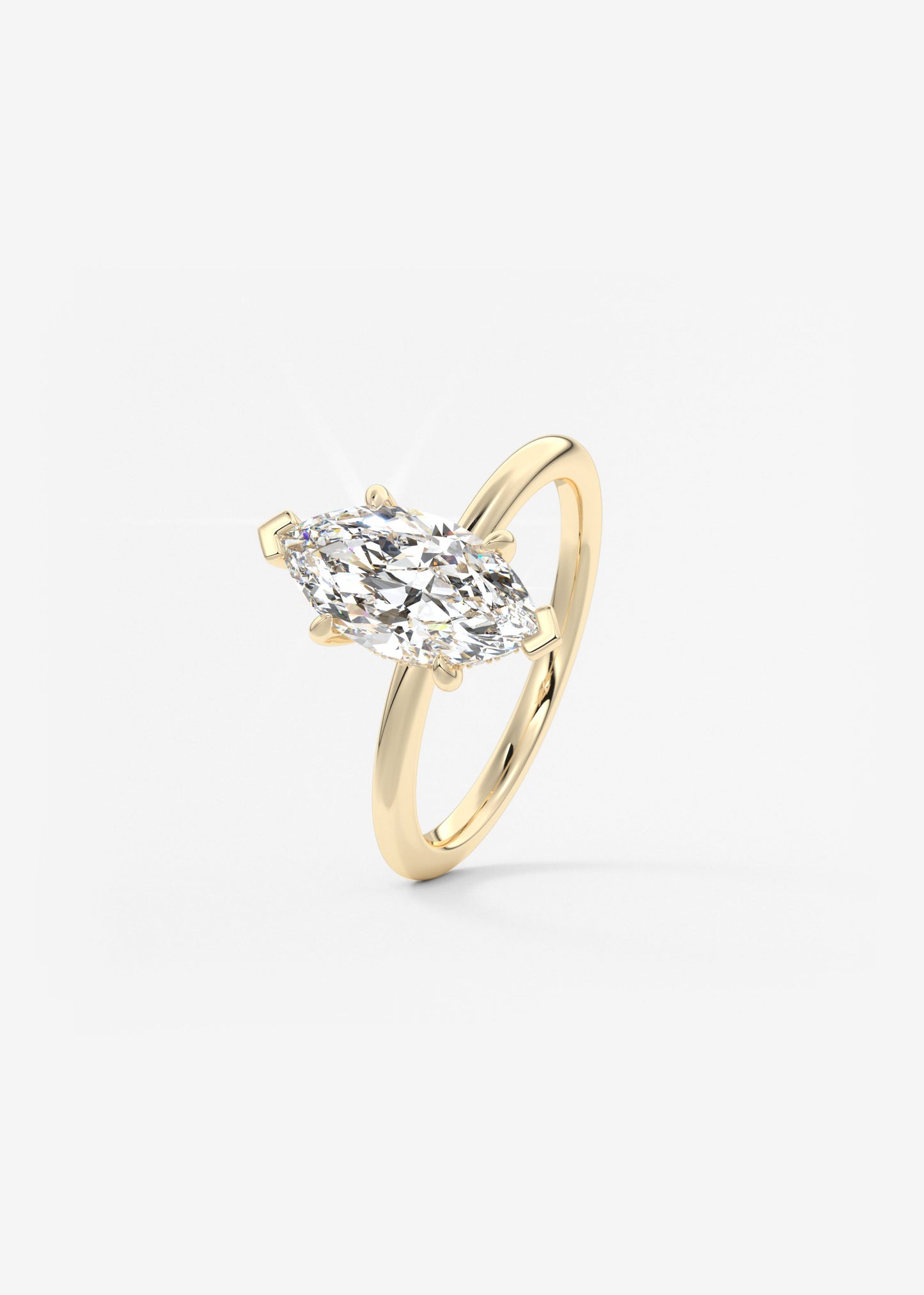 Oval Solitaire With Raised Basket Gallery Lab Grown Diamond Engagement Ring