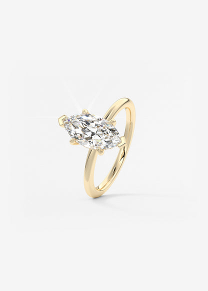 Oval Solitaire With Raised Basket Gallery Lab Grown Diamond Engagement Ring