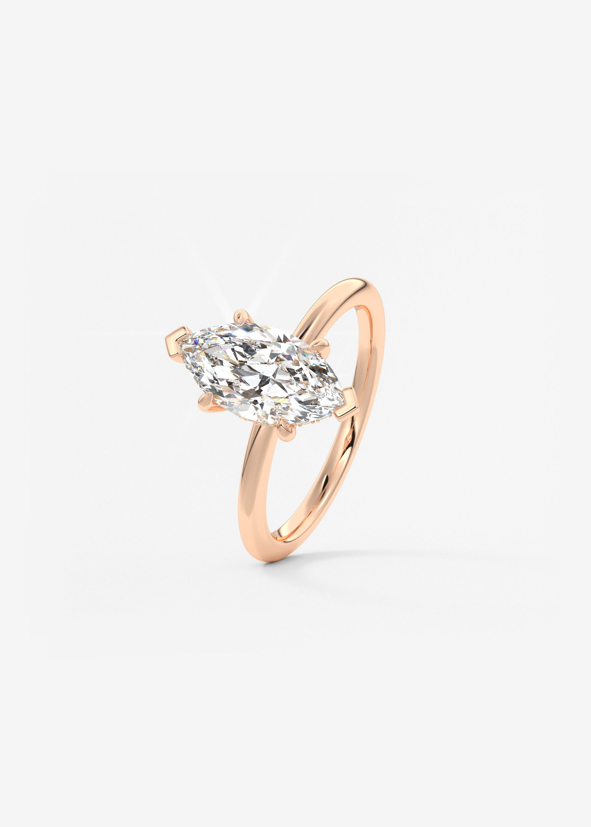 Oval Solitaire With Raised Basket Gallery Lab Grown Diamond Engagement Ring