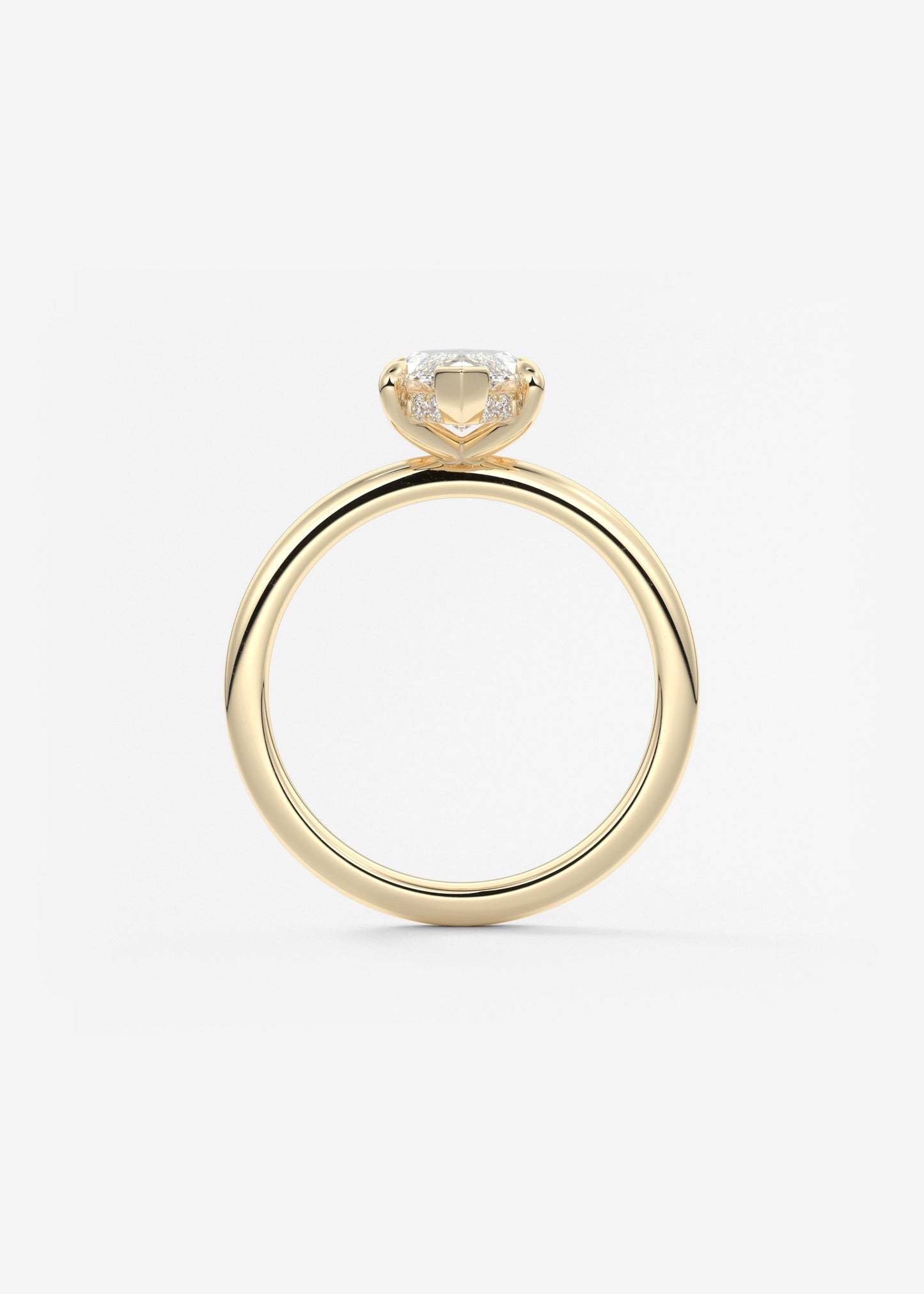 Oval Solitaire With Raised Basket Gallery Lab Grown Diamond Engagement Ring