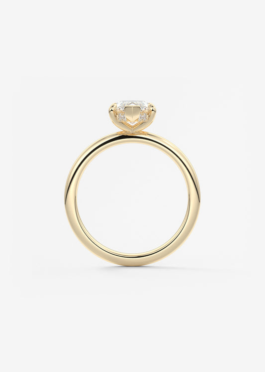 Oval Solitaire With Raised Basket Gallery Lab Grown Diamond Engagement Ring