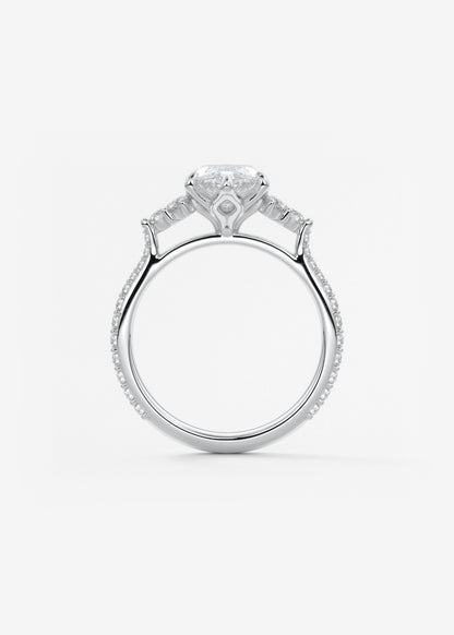 Oval Solitaire With Raised Basket Gallery Lab Grown Diamond Engagement Ring