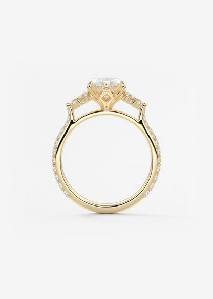 Oval Solitaire With Raised Basket Gallery Lab Grown Diamond Engagement Ring