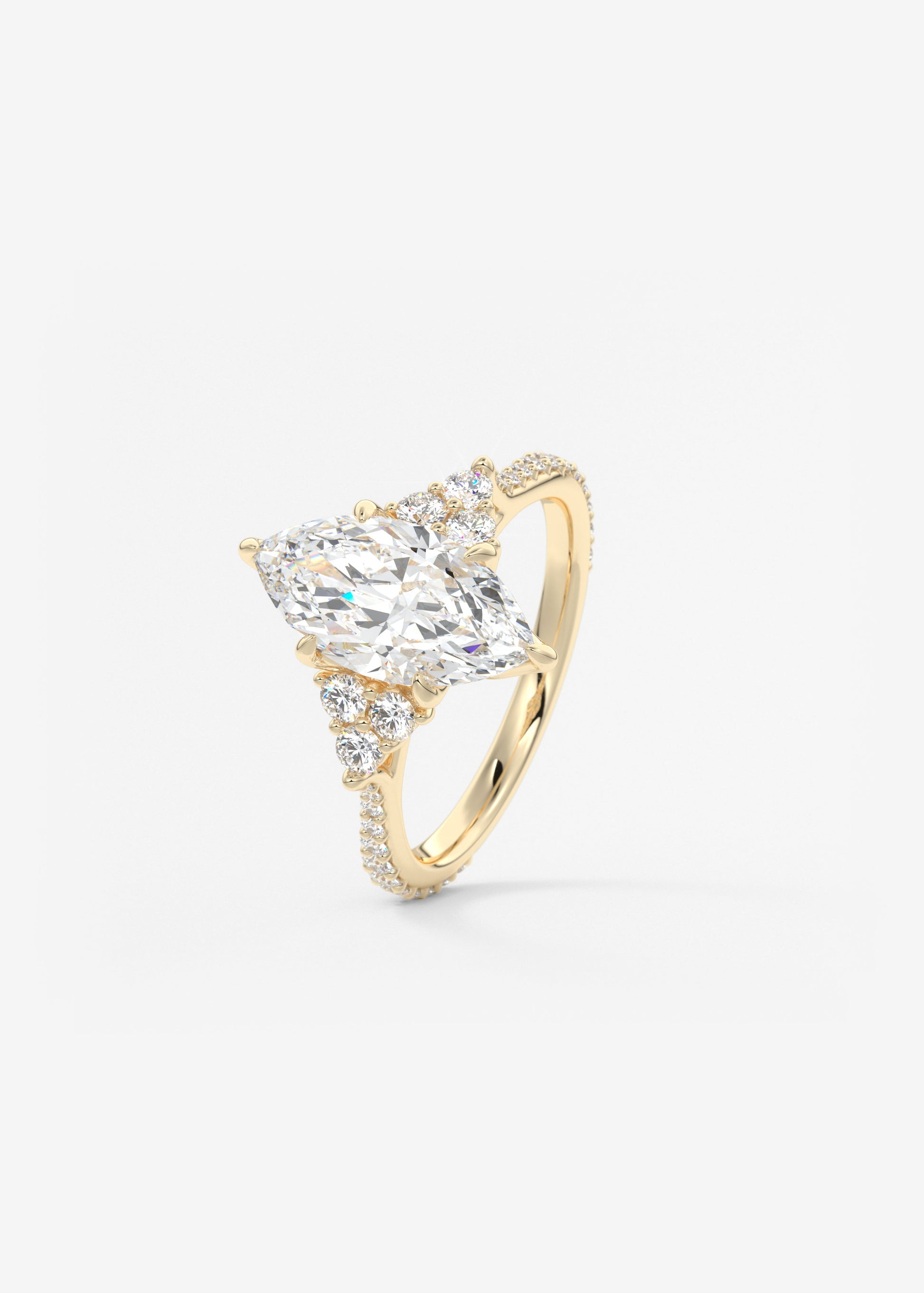 Oval Solitaire With Raised Basket Gallery Lab Grown Diamond Engagement Ring