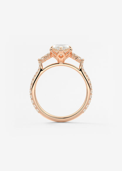 Oval Solitaire With Raised Basket Gallery Lab Grown Diamond Engagement Ring