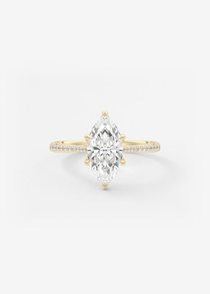 Oval Solitaire With Raised Basket Gallery Lab Grown Diamond Engagement Ring