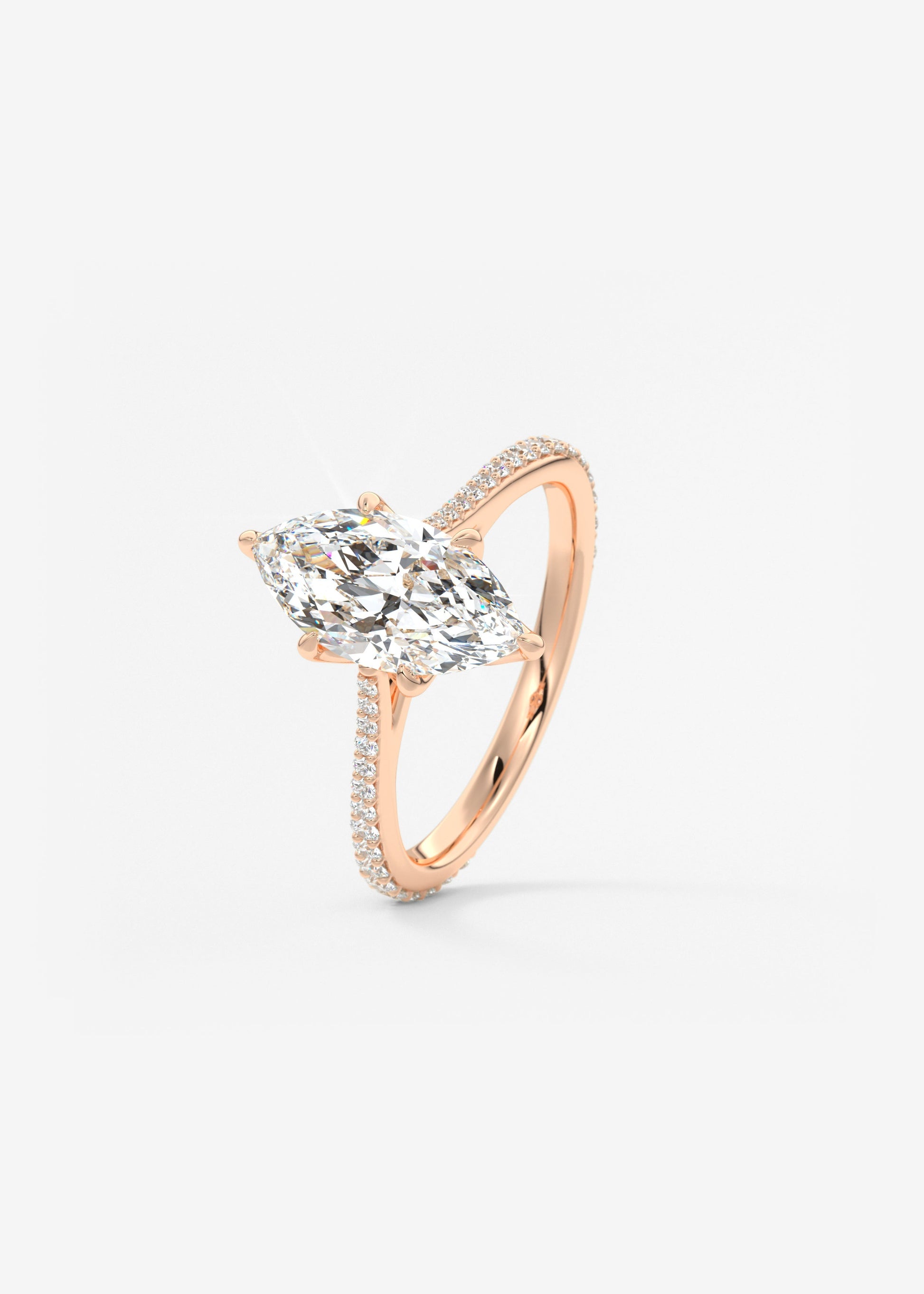 Oval Solitaire With Raised Basket Gallery Lab Grown Diamond Engagement Ring