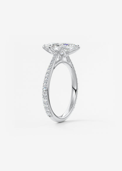Oval Solitaire With Raised Basket Gallery Lab Grown Diamond Engagement Ring