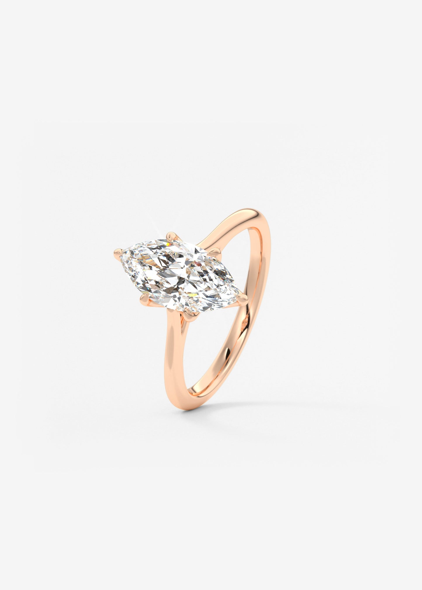 Oval Solitaire With Raised Basket Gallery Lab Grown Diamond Engagement Ring
