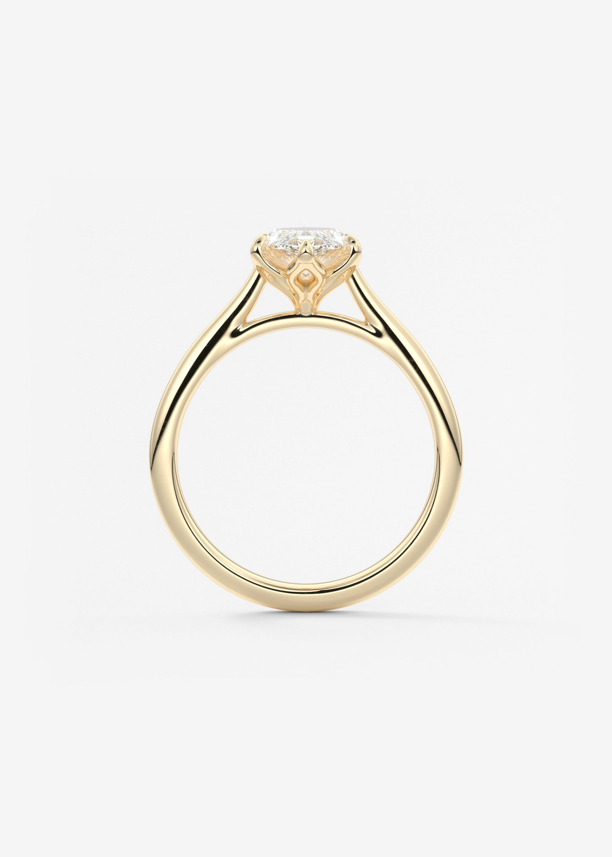 Oval Solitaire With Raised Basket Gallery Lab Grown Diamond Engagement Ring