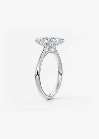 Oval Solitaire With Raised Basket Gallery Lab Grown Diamond Engagement Ring