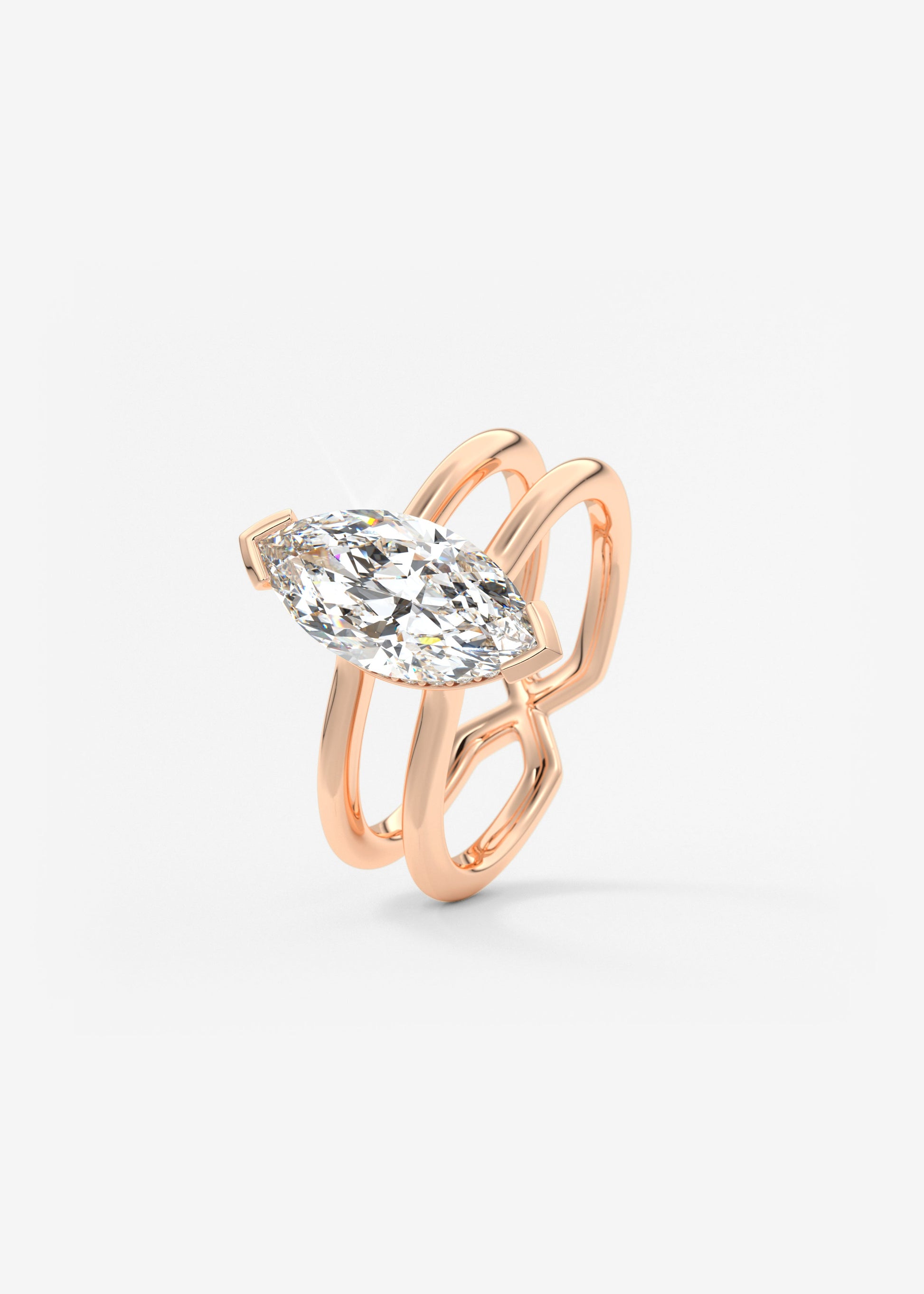 Oval Solitaire With Raised Basket Gallery Lab Grown Diamond Engagement Ring
