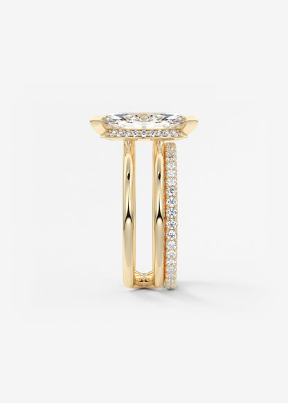 Oval Solitaire With Raised Basket Gallery Lab Grown Diamond Engagement Ring