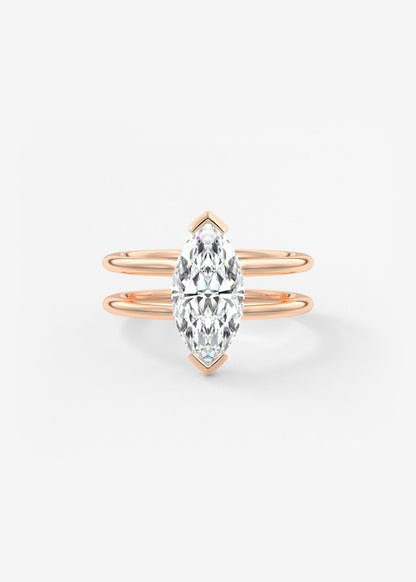 Oval Solitaire With Raised Basket Gallery Lab Grown Diamond Engagement Ring