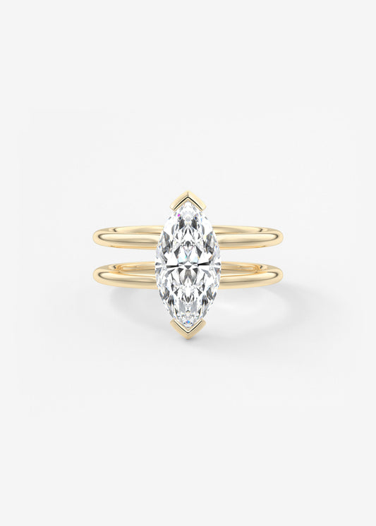 Oval Solitaire With Raised Basket Gallery Lab Grown Diamond Engagement Ring