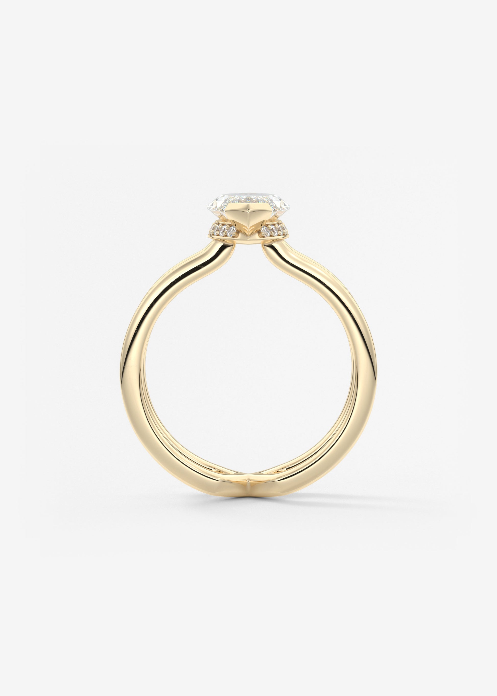 Oval Solitaire With Raised Basket Gallery Lab Grown Diamond Engagement Ring