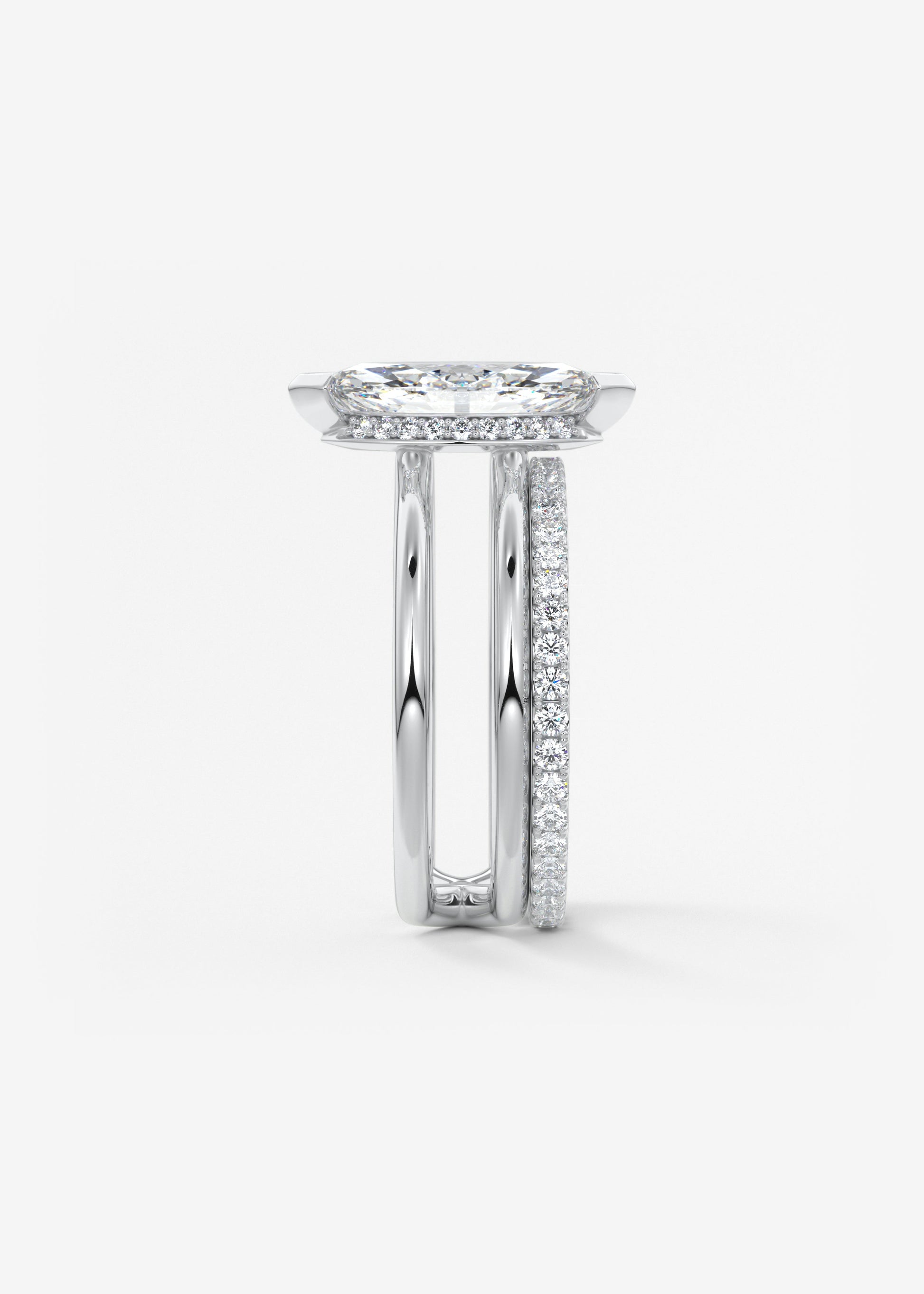 Oval Solitaire With Raised Basket Gallery Lab Grown Diamond Engagement Ring