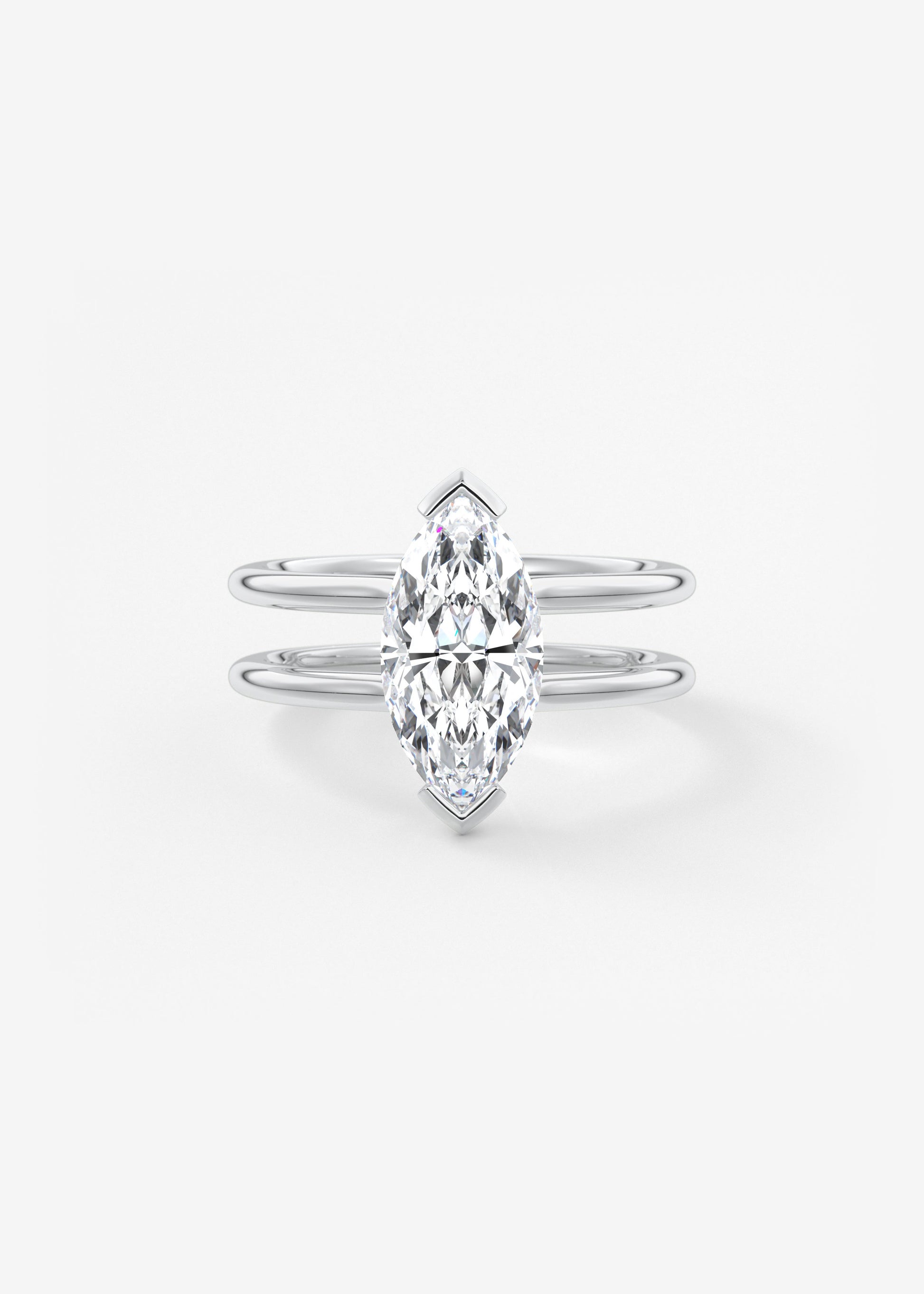 Oval Solitaire With Raised Basket Gallery Lab Grown Diamond Engagement Ring