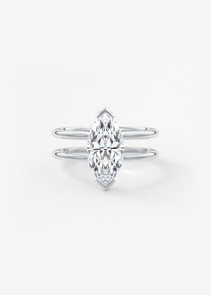 Oval Solitaire With Raised Basket Gallery Lab Grown Diamond Engagement Ring