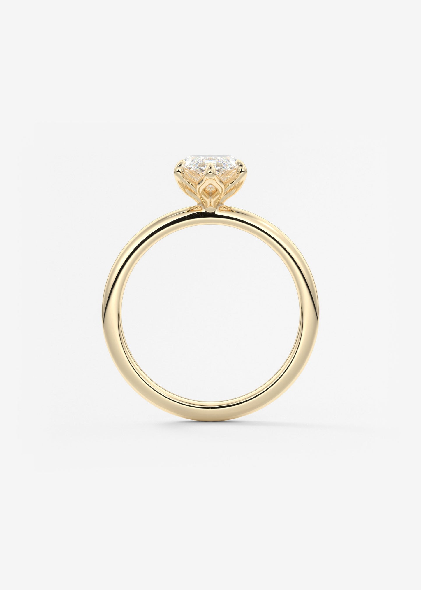 Oval Solitaire With Raised Basket Gallery Lab Grown Diamond Engagement Ring